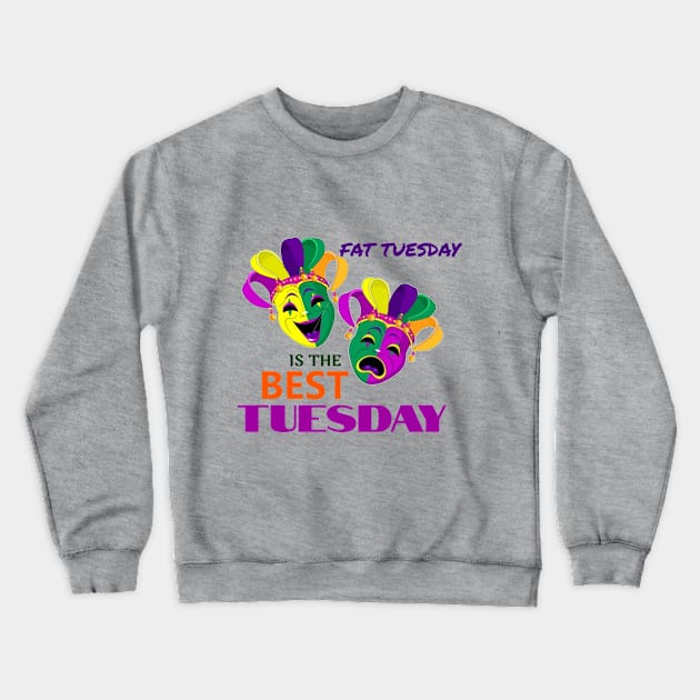 Mardi Gras Fat Tuesday Colorful Crewneck Sweatshirt by Mony Shop